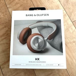 Bang & Olufsen Beoplay HX Wireless Over Ear Headphones Timber lambskin leather